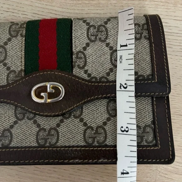 Vintage Gucci GG Monogram Canvas Leather Clutch Wallet - Picture 15 of 16